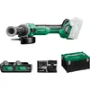 Image de HIKOKI Akku Winkelschleifer G1813DA (18V, 2x5,0 Ah Li-ion Akkus, Schleifscheiben Ø: 125 mm, Antriebsspindel: M14, Leerlaufdrehzahl: 8000 min-1, Brushless Motor) Zubehör komplett im HSC III Koffer.