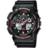 Image de Casio - Montre-bracelet homme anadigi en résine noire / rouge vif OS