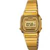 Image de Casio Montre Quartz Femme 23.00mm avec Cadran LCD Digitale et Bracelet en Bracelet en Acier Or LA670WEGA-9EF