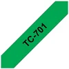 Image de Brother TC-701 ruban d'étiquette Noir sur vert