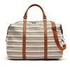 Image de MISAKO Tarvos Sac de Week-End avec imprimé Jacquard et bandoulière Amovible Female - Tarvos Beige 42x65x24cm