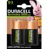 Image de Pile rechargeable DURACELL LR20 D x2 3000mAh RECHARGEABLE