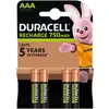 Image de Pile rechargeable DURACELL AAA/LR03 PLUS POWER 750 mAh, x4