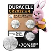 Image de DURACELL CR2032 Piles Boutons au lithium 3V (lot de 4) - Jusqu’à +70 % de longévité - Technologie Sécurité Enfant - Recommandées pour l’AirTag d’Apple - Clés, appareils maison, sport et médicaux