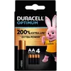 Image de Pile DURACELL LR06 AA Lot 4 piles OPTIMUM
