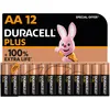 Image de Duracell Pack de 12 Piles alcalines AA Plus, 1,5V LR06