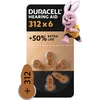 Image de DURACELL Piles pour Appareils Auditifs Taille 312 (Lot de 6) 1.45V, PR41