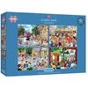 Image de School Days 4 x 500 pièces Jigsaw | Multicolore