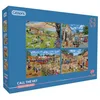 Image de Gibsons Call the Vet Lot de 4 puzzles de 500 pièces pour adultes   Scènes nostalgiques de campagne par Trevor Mitchell   Collection relaxante à la ferme   Cadeau de puzzle britannique de qualité