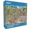 Image de Gibsons Beachcomber's Garden Puzzle de 1000 pièces pour adultes   Scène de jardin côtier par Janice Daughters   Puzzle relaxant en bord de mer   Cadeau durable de qualité supérieure