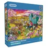 Image de Gibsons Puzzle Shepherd's Delight de 1000 pièces pour adultes   Scène de vie à la ferme par Janice Daughters    uvre d'art rurale britannique traditionnelle   Puzzle durable de qualité supérieure