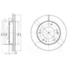 Image de DELPHI BG3226 2x Disque de frein Avant Ø284mm Hauteur: 51mm Épaisseur: 24mm ventilé Compatible avec KIA SPORTAGE K00 RETONA CE