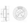 Image de DELPHI BG3846 2x Disque de frein Avant Ø288mm Hauteur: 65,1mm Épaisseur: 28,1mm ventilé Compatible avec JEEP CHEROKEE KJ