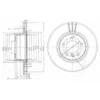 Image de DELPHI BG3870 2x Disque de frein Ø310mm Hauteur: 77mm Épaisseur: 24mm ventilé Compatible avec BMW 5 Berline E60 5 Touring E61