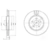 Image de DELPHI BG4000 2x Disque de frein Avant Ø282mm Hauteur: 32mm Épaisseur: 22,8mm Cercle de percage -Ø: 100mm ventilé Compatible avec CHRYSLER SEBRING Décapotable JR SEBRING JR STRATUS JA SEBRING Coupé FJ
