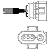 Image de DELPHI Sonde lambda ES10979-12B1 Sonde-doigt chauffé devant le catalyseur 720mm Compatible avec VW Golf III 3/5 portes 1H1 Vento 1H2 Polo III Classic 6V2 Caddy II Van 9K9A Golf III Break 1H5, AUDI