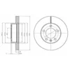 Image de DELPHI BG4328 2x Disque de frein Avant Ø302mm Hauteur: 69,8mm Épaisseur: 28mm ventilé Compatible avec RENAULT Master III Van FV Master III Camion plate-forme/Châssis EV, HV, UV Master III Bus JV, OPEL