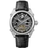 Image de Ingersoll Montre Automatique The Varsity pour Homme logée dans Un boîtier de 47 mm au Cadran Squelette Noir, et Bracelet en Cuir Noir I15401