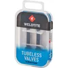 Image de WELDTITE Kit Valve Presta Tubeless - Fiable et Durable - 2 x 55 mm, Noir