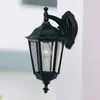 Image de Searchlight Applique d'extérieur Alex, hauteur 44 cm, noir/transparent, métal/verre