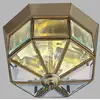 Image de Searchlight Plafonnier Flush Klassik laiton antique, octogonal