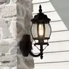 Image de Searchlight Applique d'extérieur Bel Aire, hauteur 46 cm, noir/transparent, métal/verre