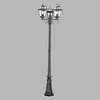 Image de Searchlight Lampe pour mât New Orleans, noire-dorée, 3 lampes