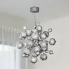Image de Searchlight Suspension Molecule, chrome, métal, 12 lampes à G4