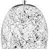 Image de Searchlight Suspension Crackle chromée et blanche
