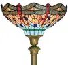Image de Searchlight Lampe sur pied Dragonfly de style Tiffany