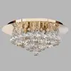 Image de Searchlight Plafonnier Hanna avec boules de cristal, 35 cm or