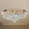 Image de Searchlight Plafonnier Hanna, doré, boules de cristal, Ø 55 cm