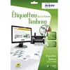 Image de AVERY Lot de 3 étuis 72 étiquettes adhésives blanches spécifiques pour créer ses timbres. 63,5x33,9mm