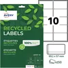 Image de AVERY - 150 Étiquettes Autocollantes Blanches Personnalisables - 100% Recyclées - Format 99,1 x 57 mm - Impression Laser et Jet d'Encre