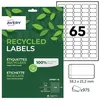 Image de AVERY - 975 Étiquettes Autocollantes Blanches Personnalisables - 100% Recyclées - Format 38,1 x 21,2 mm - Impression Laser et Jet d'Encre