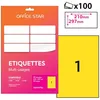 Image de OFFICE STAR - 50 Etiquettes Multi-Usages Jaunes Personnalisables - Format 210 x 297mm - Impression Laser et Jet d'encre