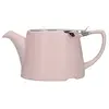 Image de London Pottery Théière ovale avec infuseur pour thé en vrac, en grès, rose satiné, 3 tasses