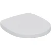 Image de Ideal Standard Connect Space Abattant WC, forme arrondie, Siège de toilette durable, comprenant un jeu de charnières pour une installation facile, en duroplast robuste   Blanc (370x395x40 mm)