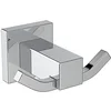Image de Ideal Standard IOM Double Patère Murale Carré Deux Crochets Porte Serviette Salle de bain Finition Chrome E2193AA