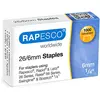 Image de RAPESCO Lot de 5 Boites de 1000 Agrafes Galvanisées 26/6mm