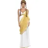 Image de Smiffys Costume Hélène de Troie, blanc et or, robe et diadème Halloween