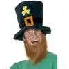 Image de Smiffys Chapeau de Leprechaun, vert, avec boucle, trèfle et une barbe verte attachée Halloween