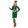 Image de Smiffys Costume d'elfe, Vert, avec robe, bonnet et ceinture Halloween