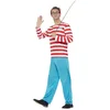 Image de Smiffys Où est Charlie ? Costume, Rouge et blanc, avec haut, pantalon, lunettes et chapeau Halloween