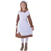 Image de Smiffys Costume pauvre victorien, marron et blanc avec robe et chapeau Halloween