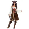 Image de Smiffys Costume jeune fille pirate de haute mer, avec robe, pantalon et baudrier Halloween