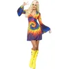 Image de Smiffys Costume yéyé coloré des années 60, avec robe Halloween