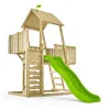 Image de TP Toys Kingswood Normandie Cadre d'escalade et toboggan en bois avec deux plateformes spacieuses, un belvédère, une échelle d'accès interne, un mur d'escalade et un toboggan Fabriqué à partir de bois