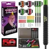 Image de RED DRAGON Flechette Pointe Acier 22g | Peter Wright 'Snakebite' | Ensemble Ultime de Flechettes et d'Accessoires de 50 Pièces - 3 x Fléchette, Hardcore Ailettes, Nylon Tiges, et Bien Plus Encore