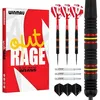Image de WINMAU Outrage 23g Fléchettes en Laiton avec Vols Prism et Arbres (Tiges)